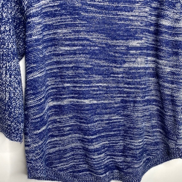 As new Blue & White marled Cable knit Sweater - Picture 5 of 11